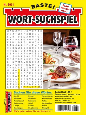 Zeitschrift Wort-Suchspiel Abo