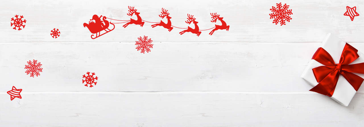Zeitschschriften Banner mit Weihnachtsdeko
