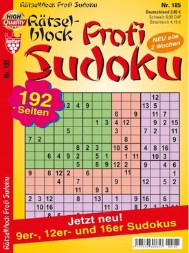 Zeitschrift Rätselblock Profi Sudoku Abo
