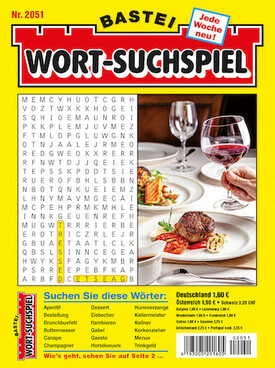 Zeitschrift Wort-Suchspiel Abo